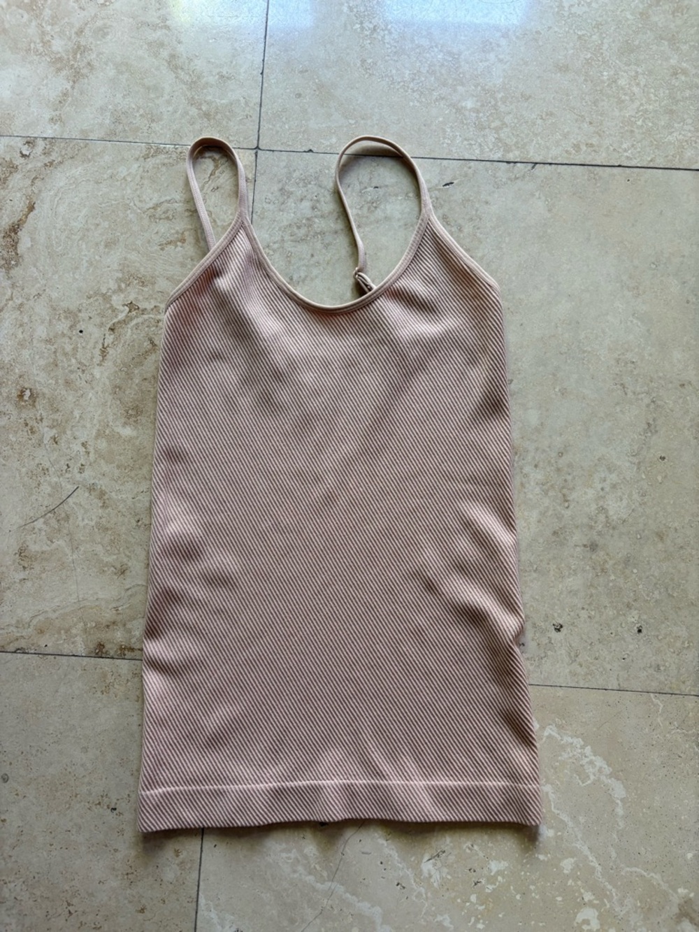 Women’s Ribbed Spaghetti Strap Tank Top - Blush